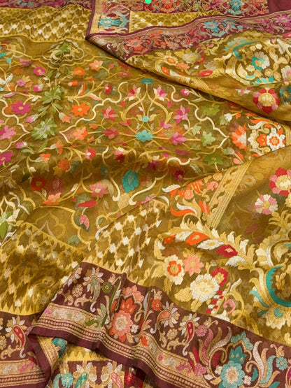 Handmade kora saree jamdani tilfi saree Indian sari blouse