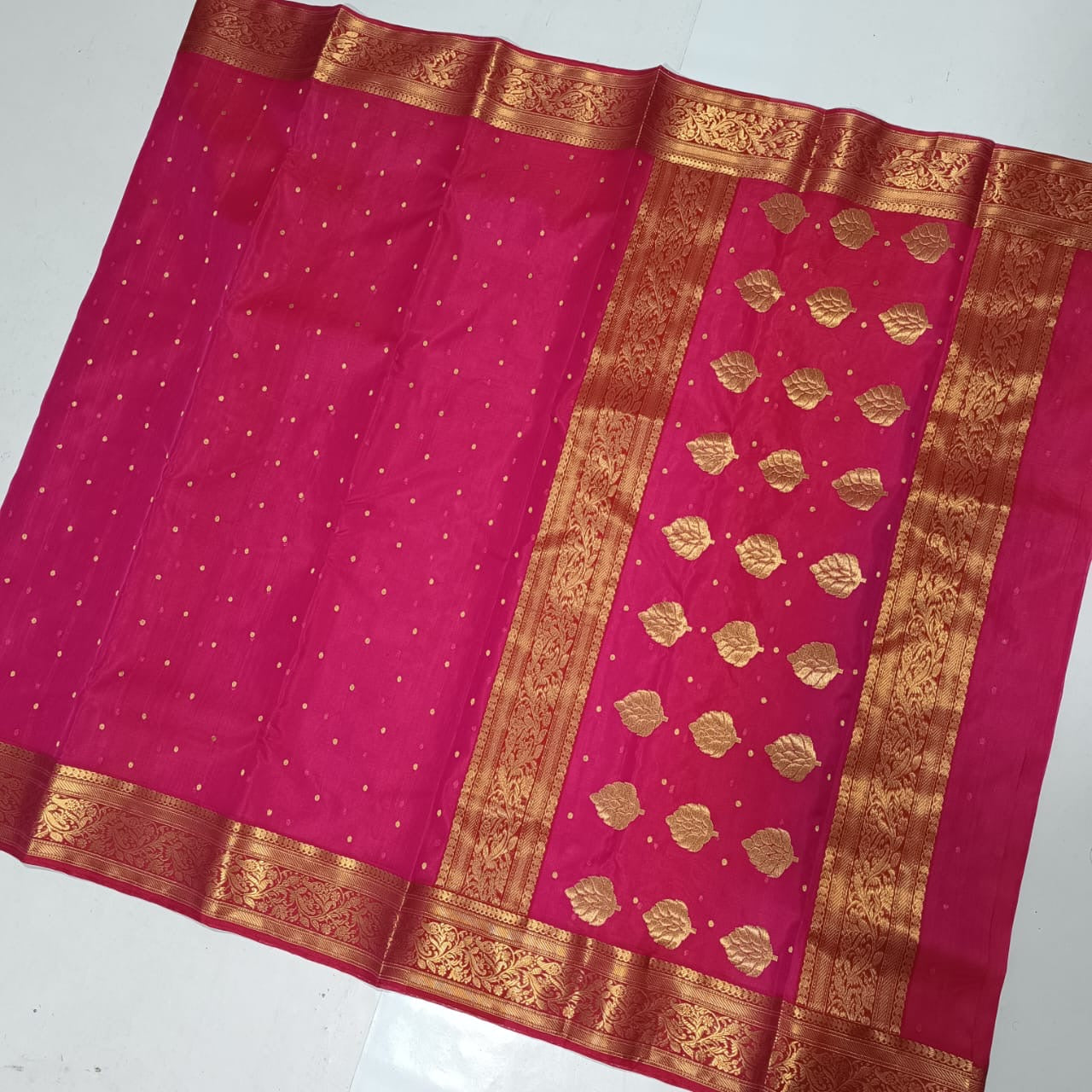 Pink Chanderi saree Indian sari blouse women sarees
