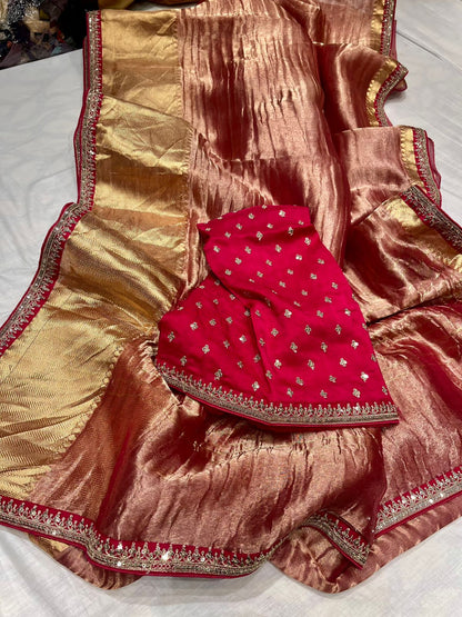 Rami tissue Kanjeevaram saree