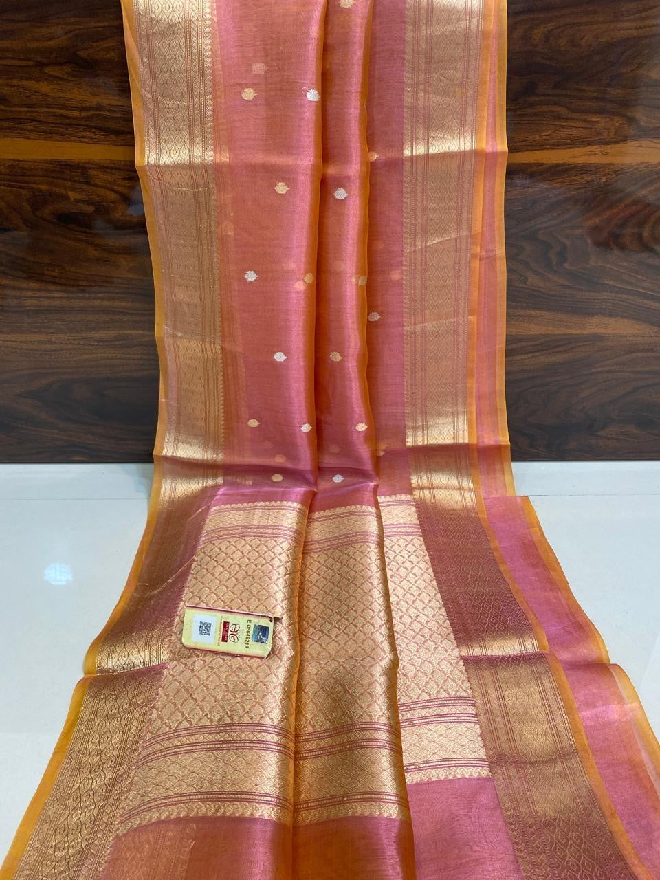 Banarsi kora saree tissue handloom sarees blouse