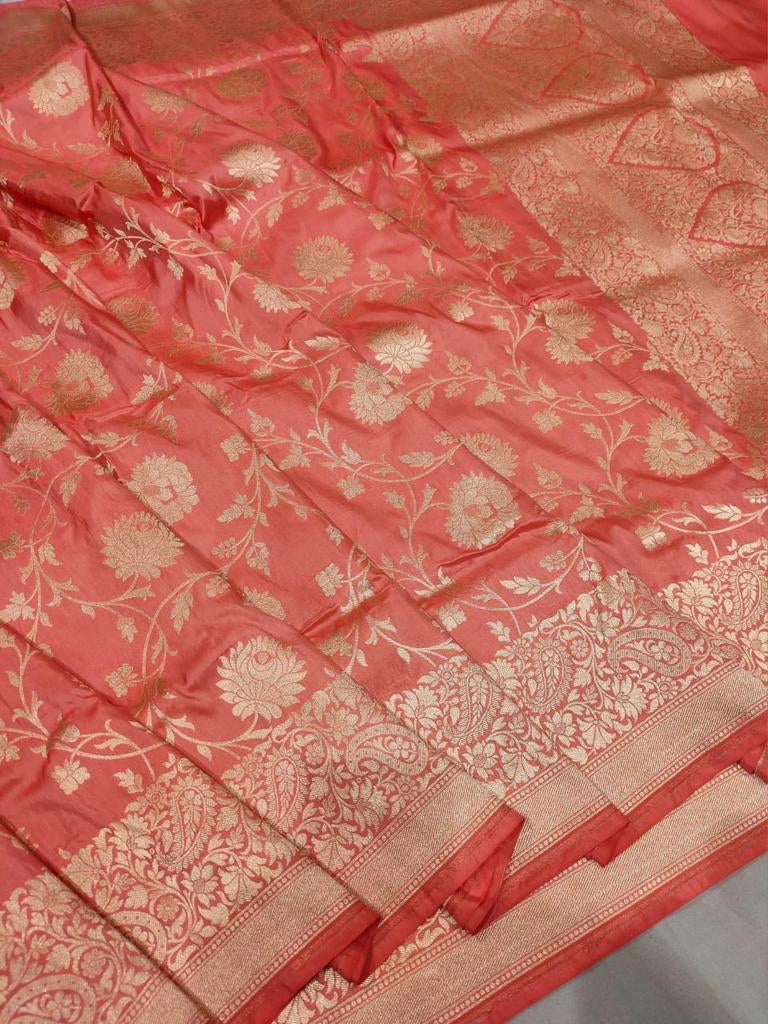 Kiasha Banarsi handloom Katan silk saree