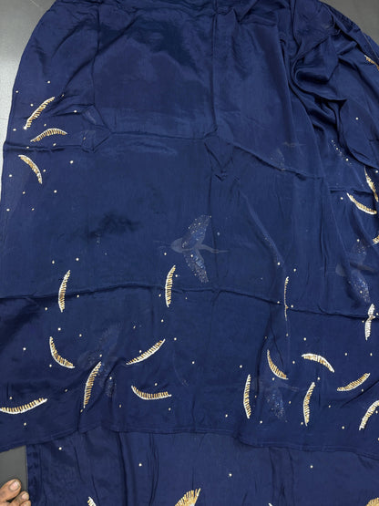 Flamingo inspired saree father saree Partywear sarees blouse