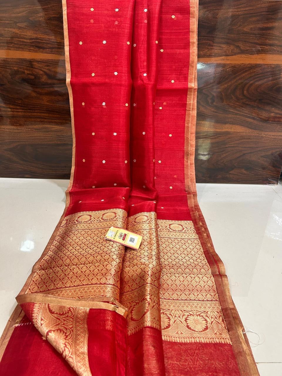 Banarsi kora saree tissue handloom sarees blouse