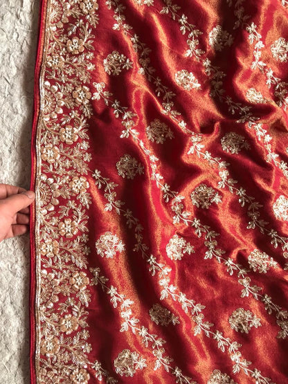 Bridal Wedding Saree Red Sari