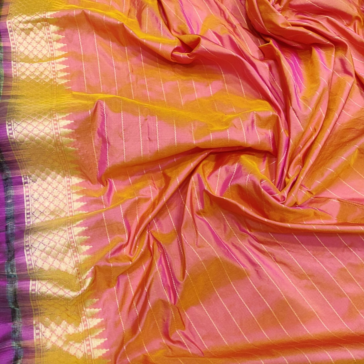 Exclusive Pink Katan Handwoven Zari Sarees Women Sari