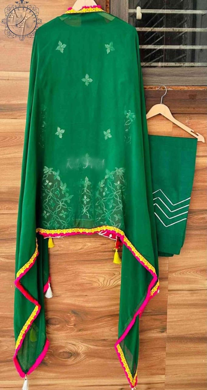 Silk designer inspired suit gotta Patti salwar suit Indian traditional suit