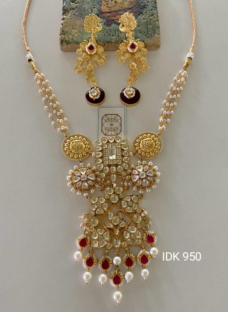 Naisha long Necklace Set kundan Necklace set