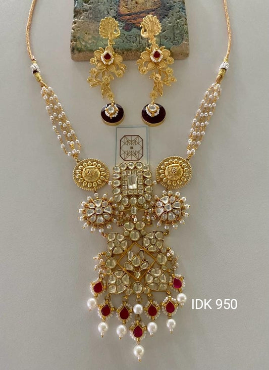 Naisha long Necklace Set kundan Necklace set
