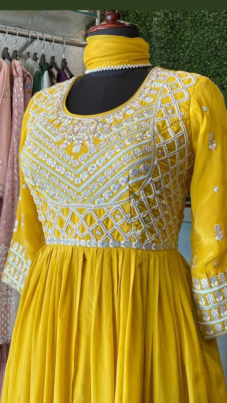 Zenik Yellow Dress Indowestern Dress