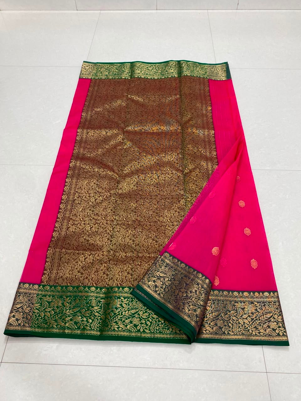 Pink Chanderi saree katan silk saree Indian sari blouse