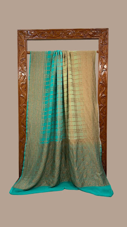 Harmaini khaddi gorgette saree