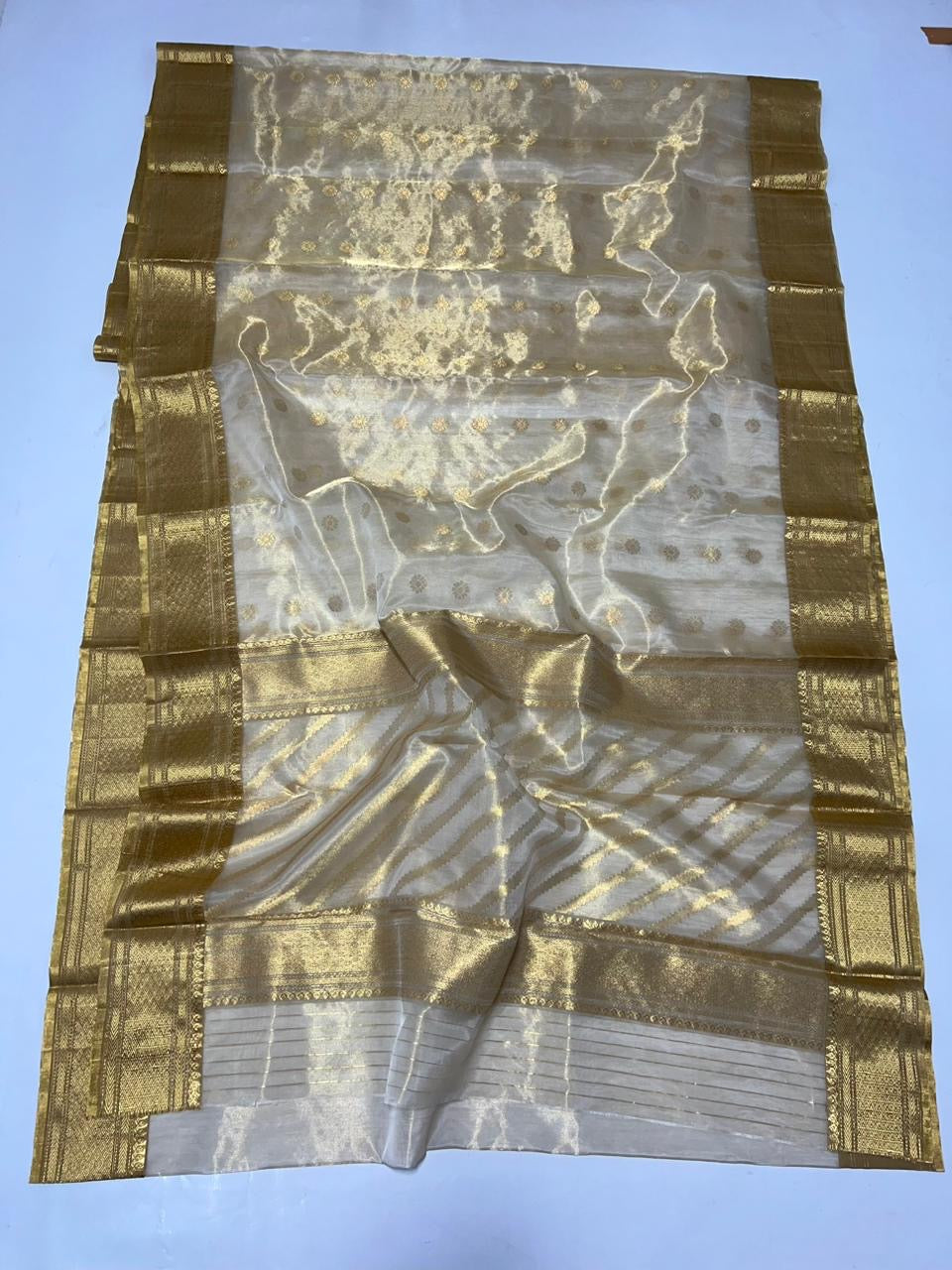 Tissue zari Chanderi Saree Chanderi Silk sari