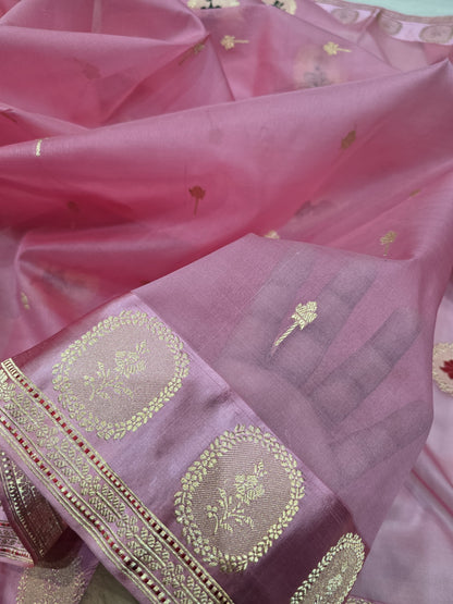 Pink kora saree Ektara saree Indian sari blouse