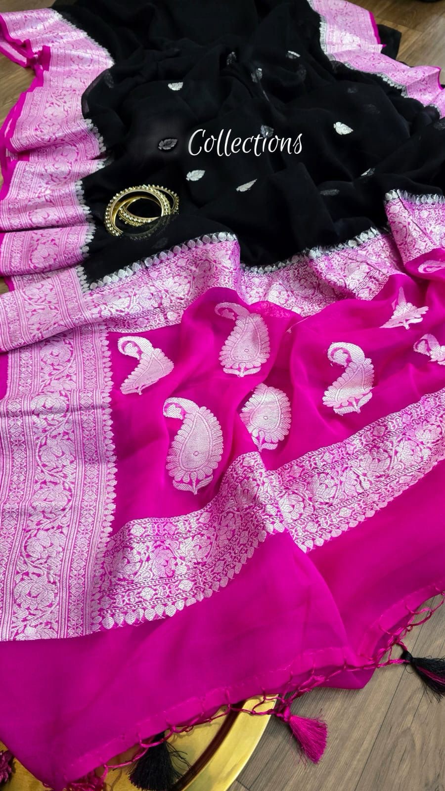 Black khaddi Chiffon Saree Indian Sarees wedding sari blouse