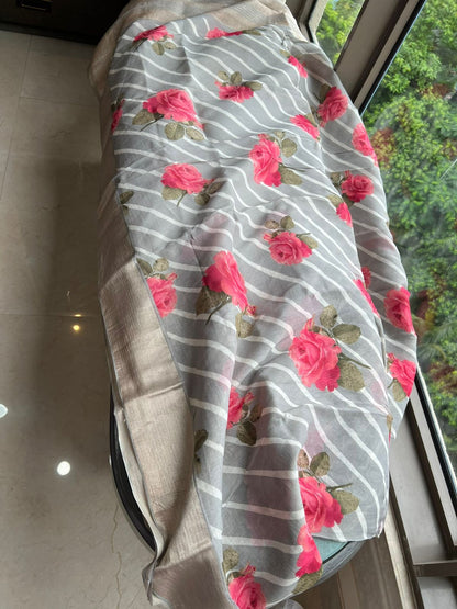 Rose munga saree women saree blouse Indian sarees