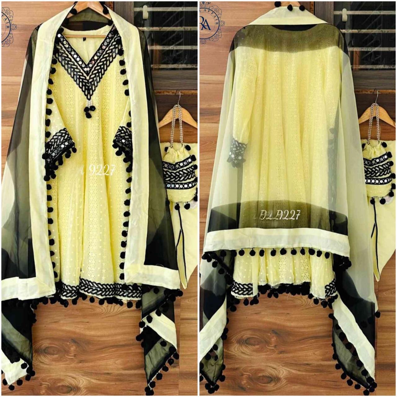 Laknavi georgette Anarkali salwar kameez Indian dress Pakistani dress