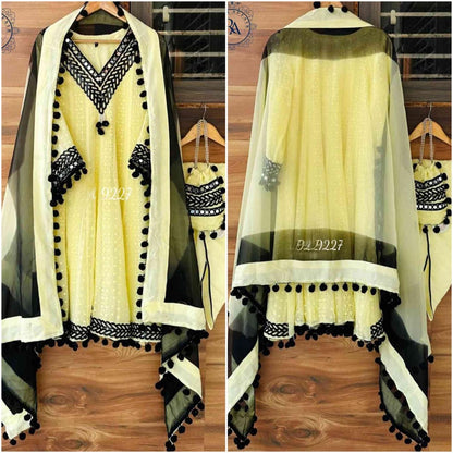 Laknavi georgette Anarkali salwar kameez Indian dress Pakistani dress