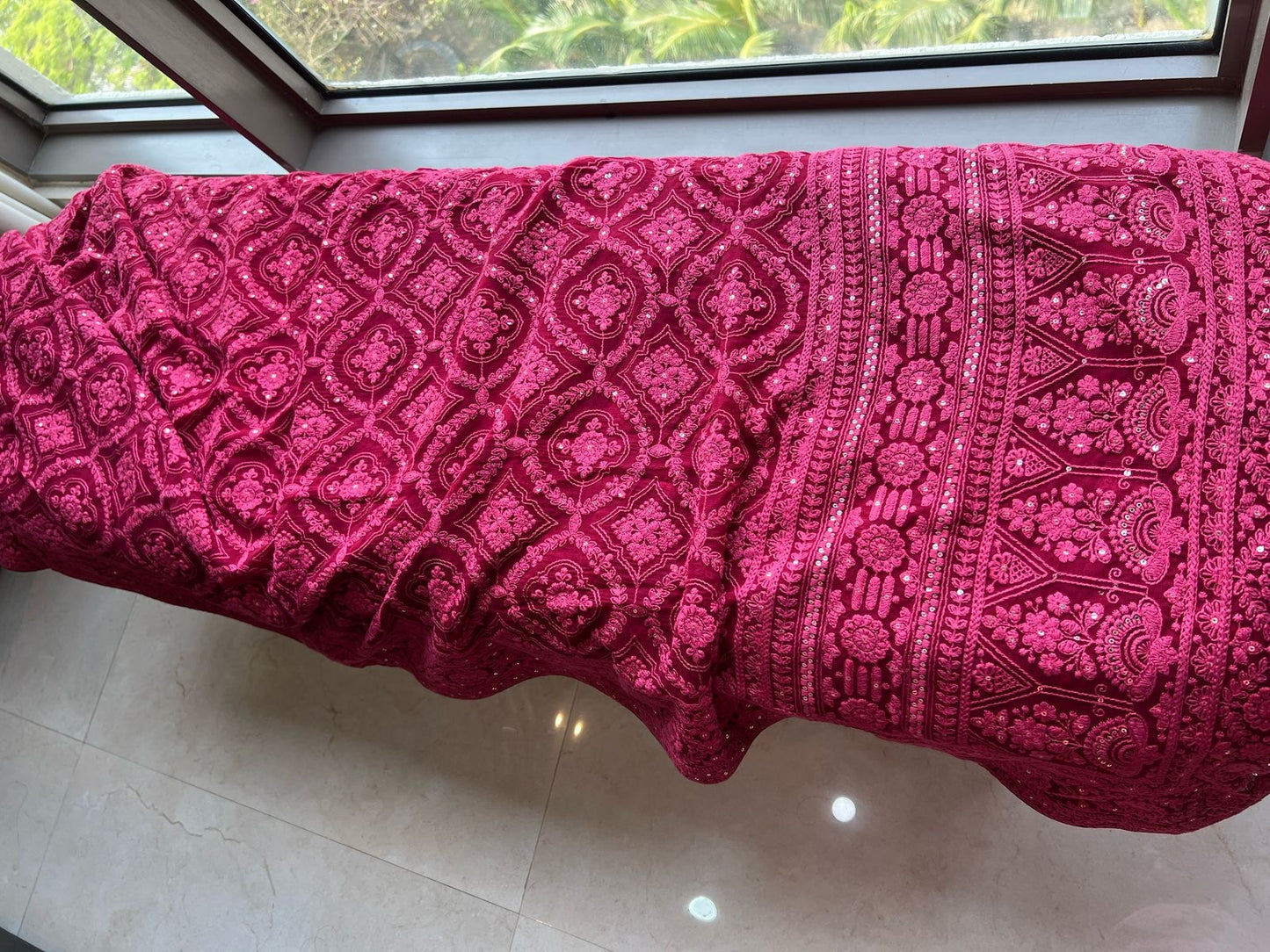 Avesha Chikankari saree Gorgette saree blouse