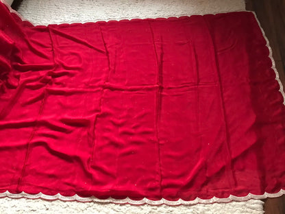 Red hot premium chiffon luxury sarees