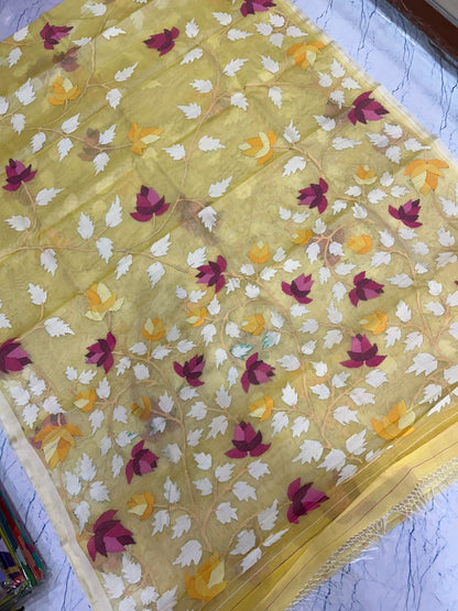 Handwoven Jamdani Tantuj saree Bengal traditional sarees