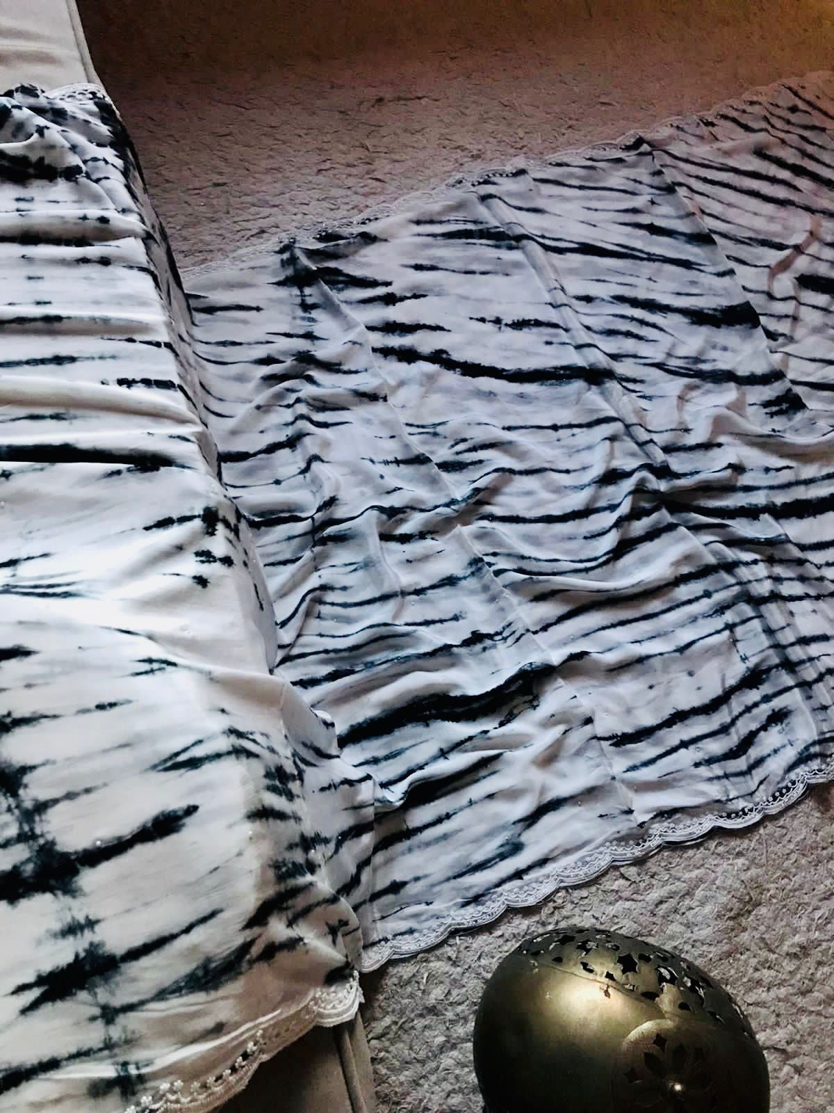 Shibori premium marble crepe silk sarees partywear sarees