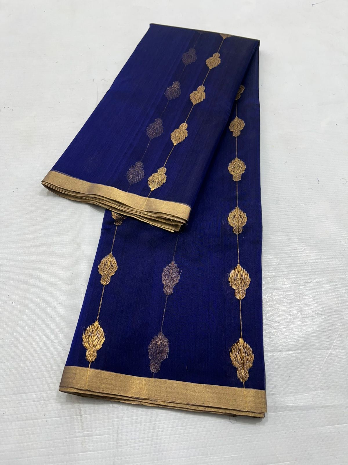 Royal blue Chanderi saree Katan silk sarees
