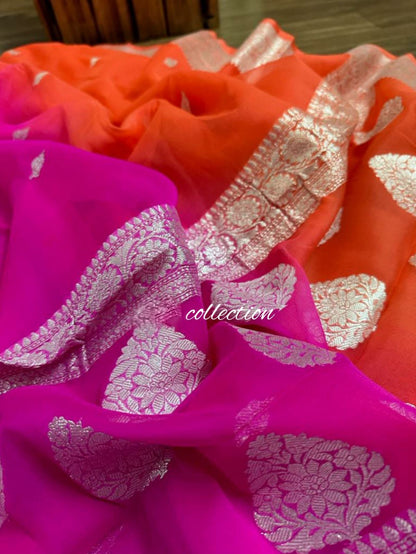 Lavashi chiffon saree,,,,Banarsi sari