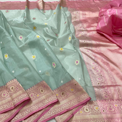 Banarasi Kora Minakari Saree kadwa saree weaving sari