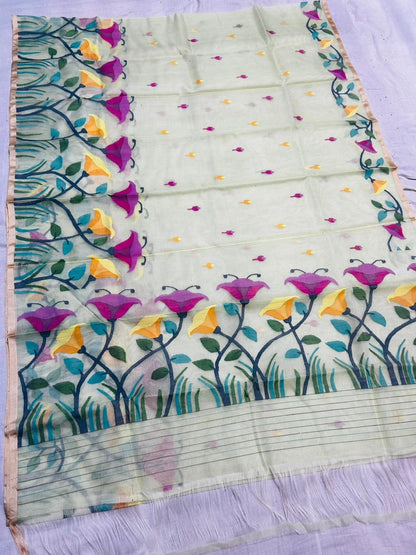 Tulip jamdani tantuj Muslim sarees