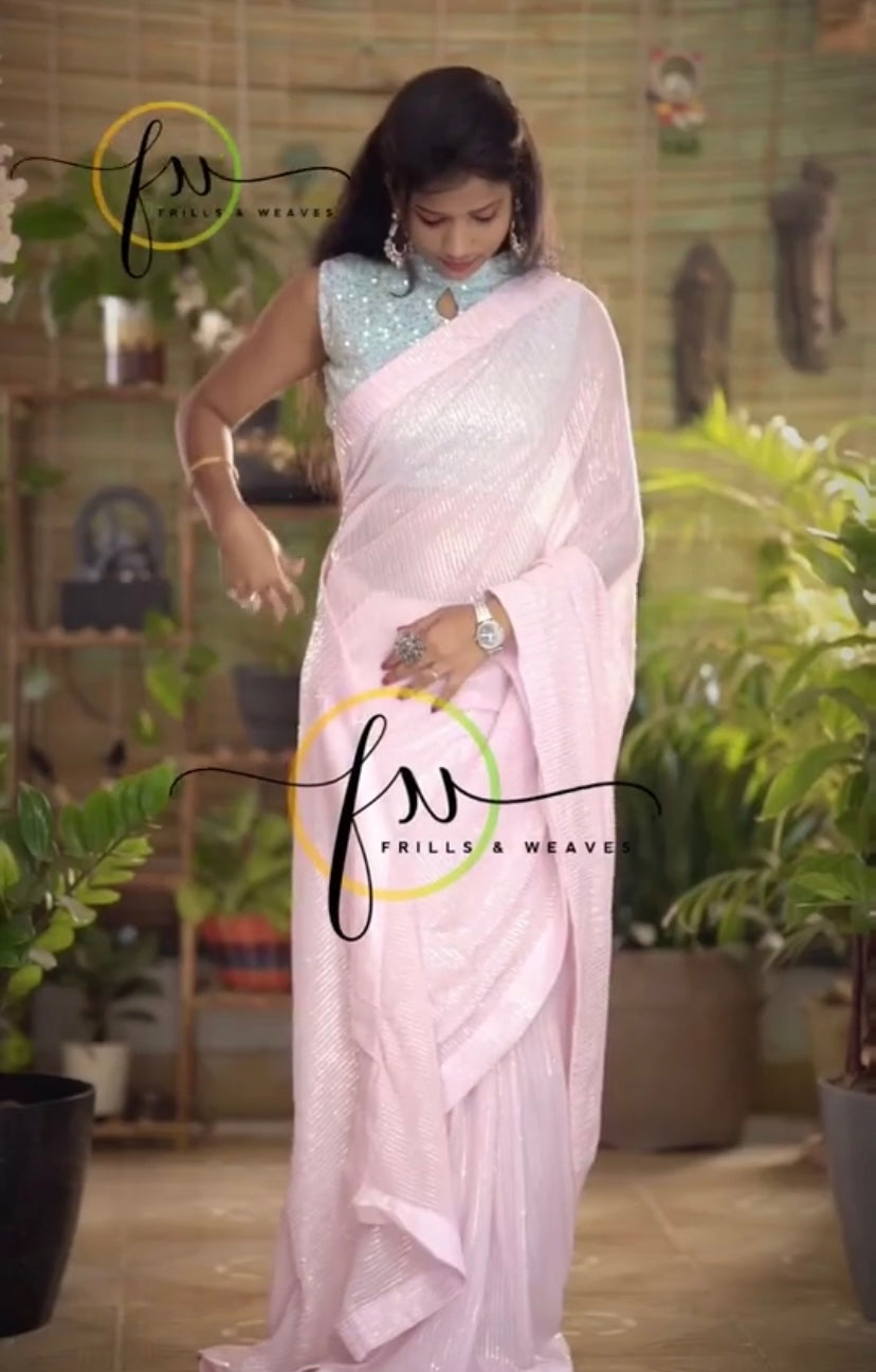Sequence partywear beautiful saree