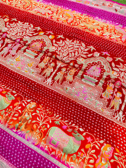 Banarsi Meenakari saree Indian wedding sari blouse