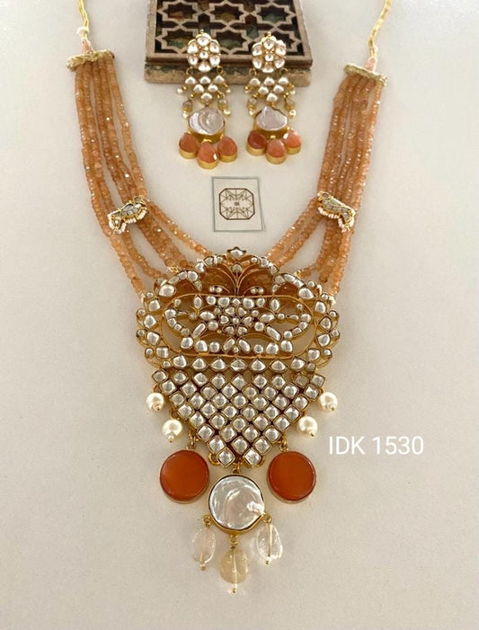 Ruhani long beaded Kundan Necklace set women Necklace set kundan set