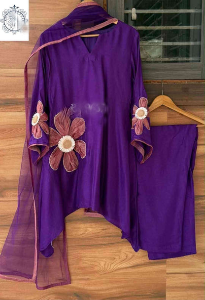 Floral silk stitched designer dress Partywear dress Indian dresses