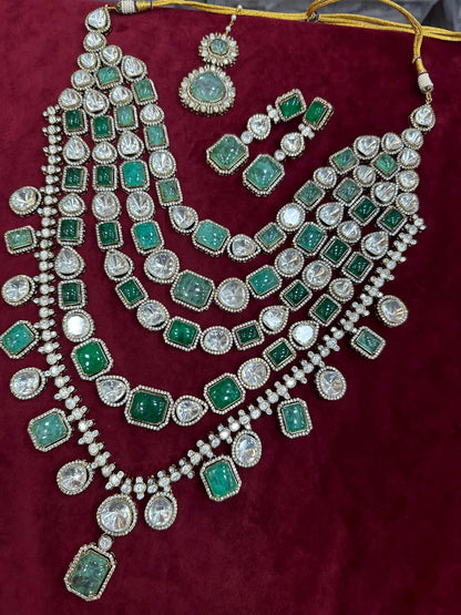 Paternity inspired wedding necklace set Indian jewellery set