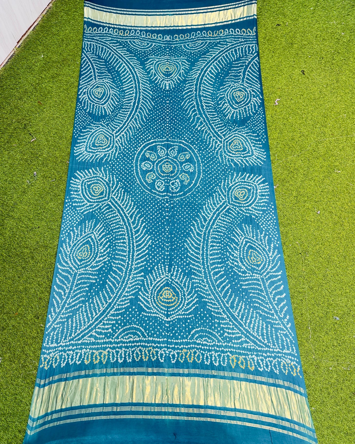 Firoza dupatta gajji silk dupatta bandhani dupatta