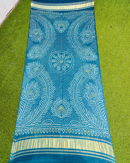 Firoza dupatta gajji silk dupatta bandhani dupatta