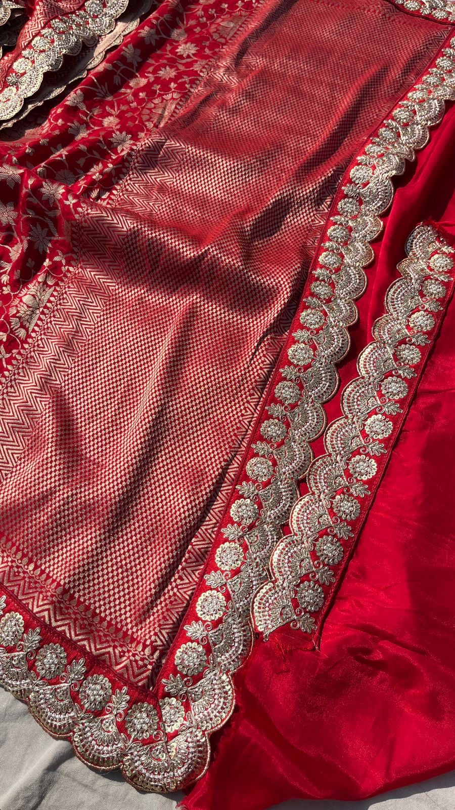 Red Saree wedding saree bridal inspired saree