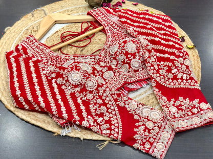 Net designer saree Indian wedding sari blouse women sarees