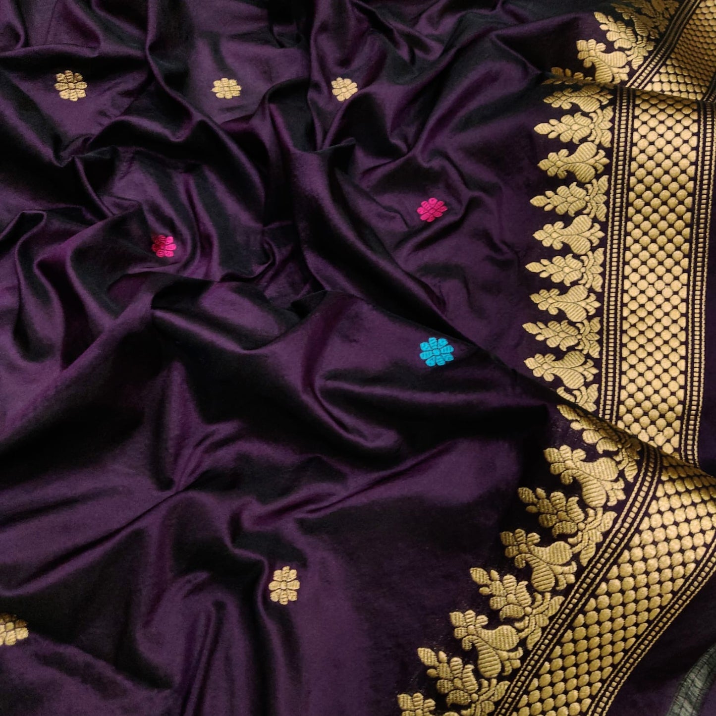 Black Katan silk saree Indian saree beautiful sari blouse