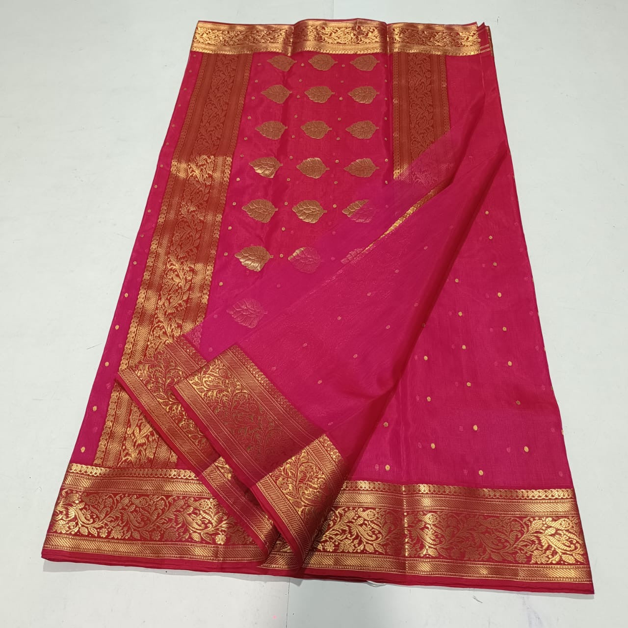 Pink Chanderi saree Indian sari blouse women sarees