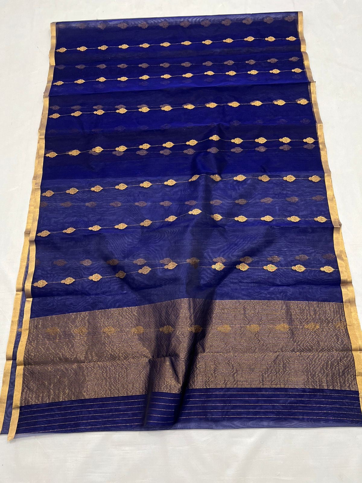 Royal blue Chanderi saree Katan silk sarees