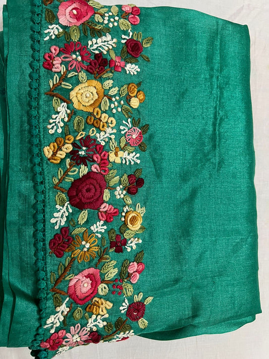 Mariah tussar saree Indian saree french knot sarees