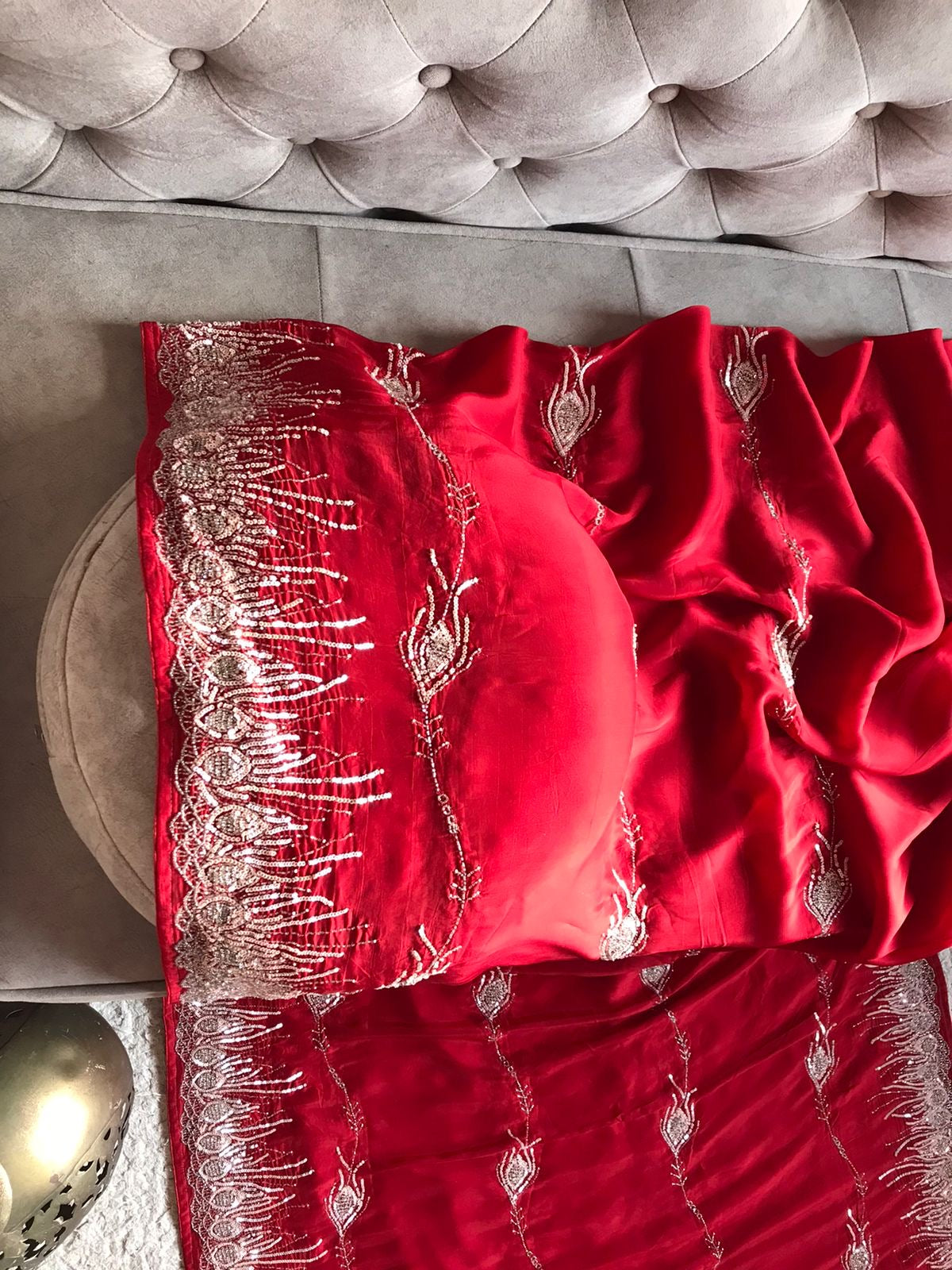 Red Rich Luxury Premium Organza Silk Sarees