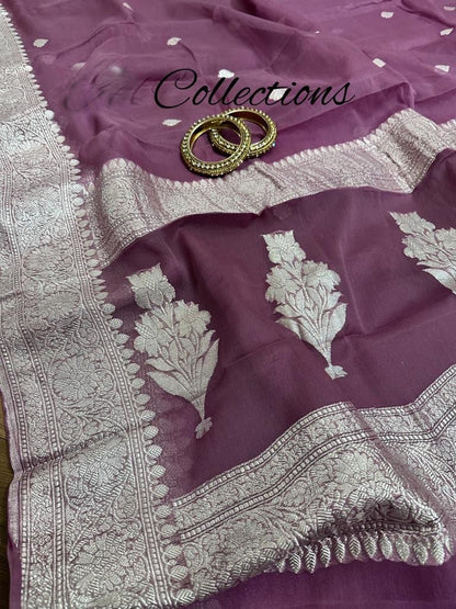 Rozila Banarsi chiffon sarees Indian saree banarsi saree blouse