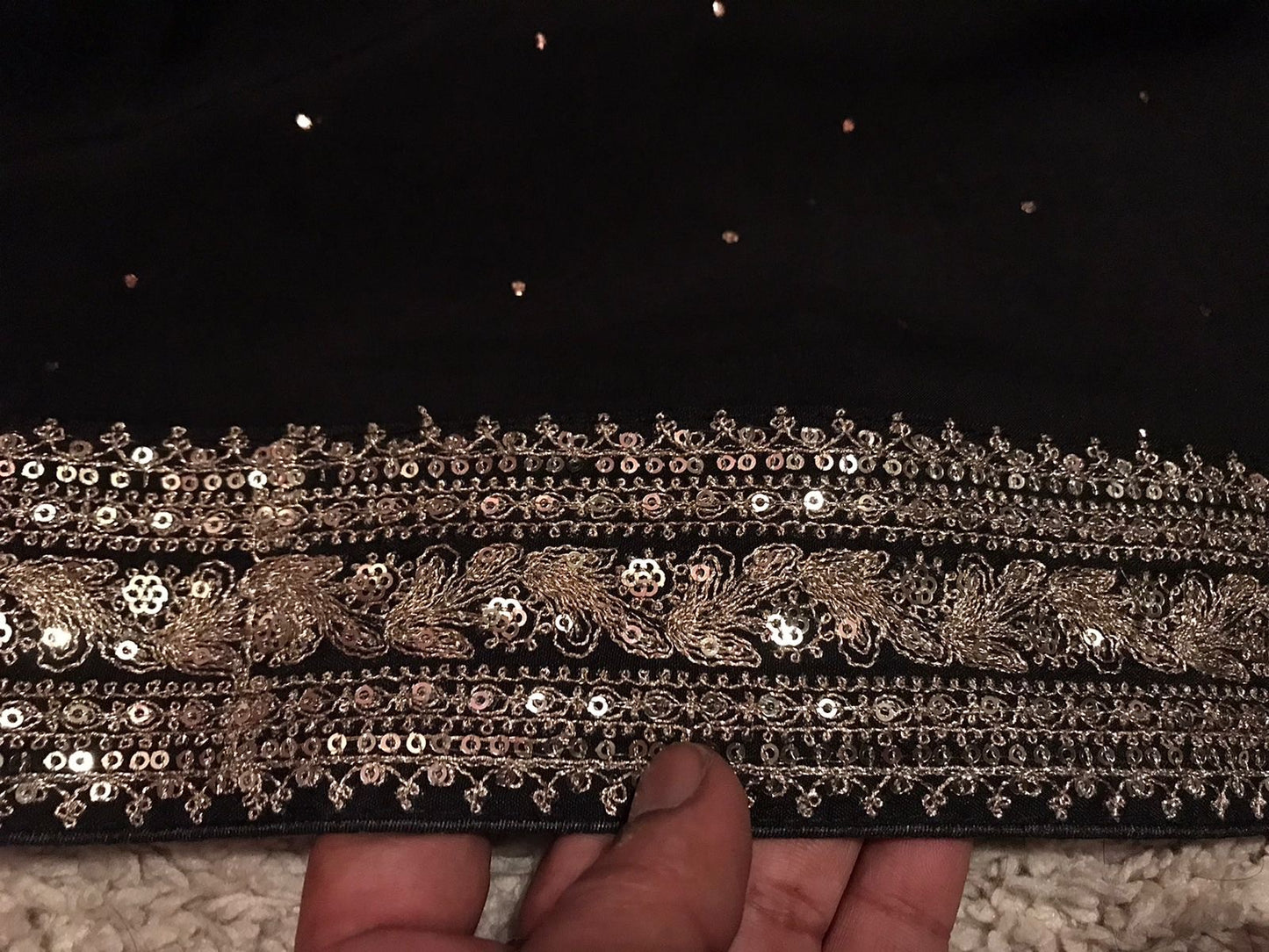 Black premium saree organza saree luxury sari blouse