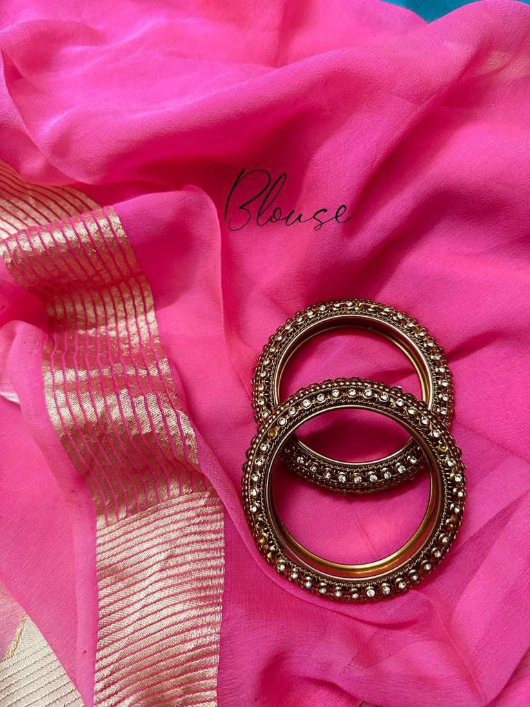 Rangkat handwoven khaddi gorgette saree