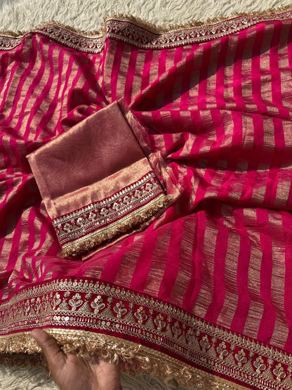 Ravika trending tissue saree Indian saree blouse