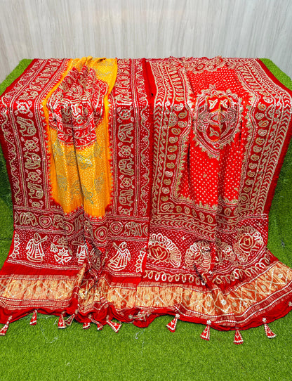 Bandhani dupatta gajji silk dupatta traditional dupatta