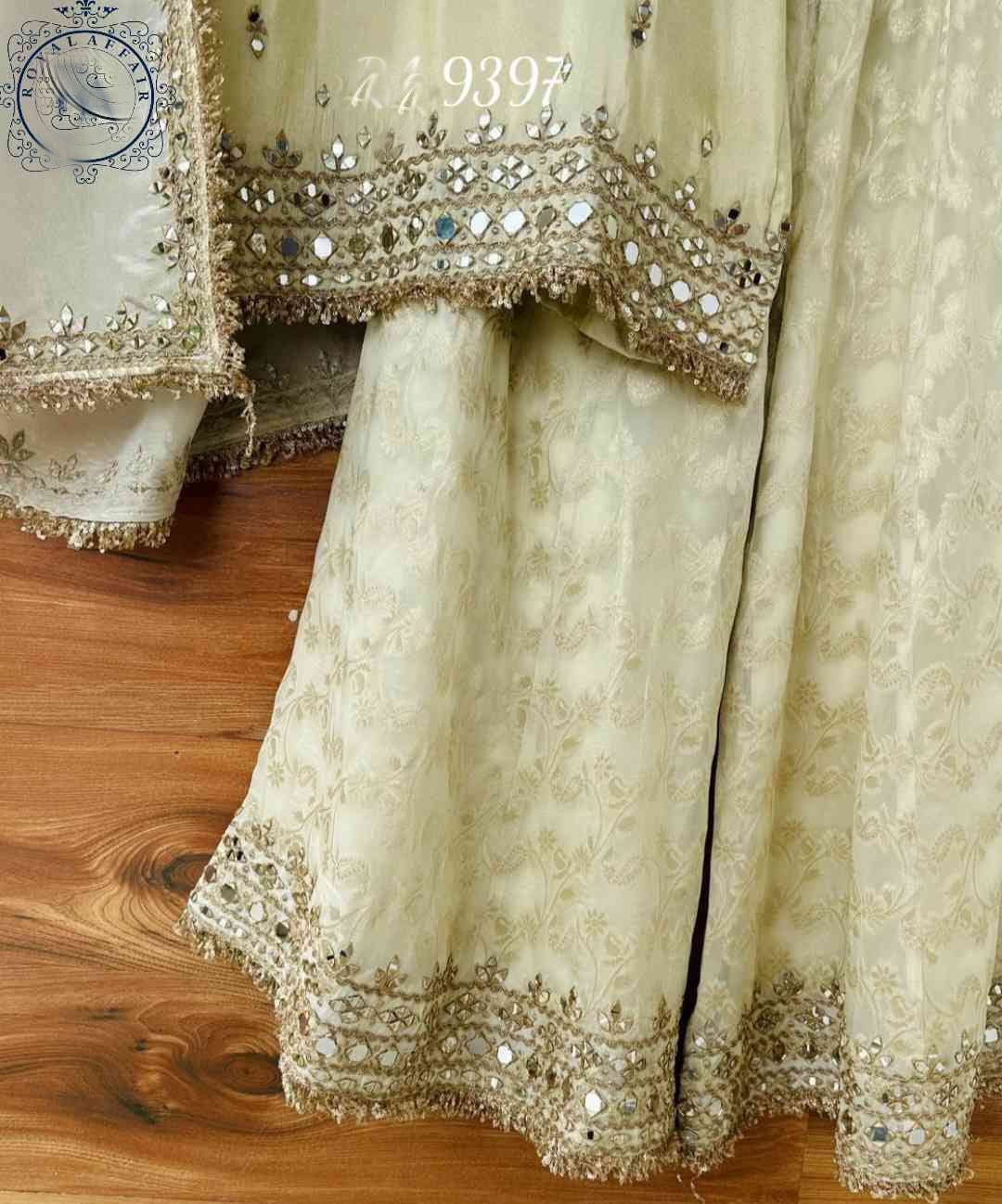 Shimmer tissue dress Partywear dress wedding dress