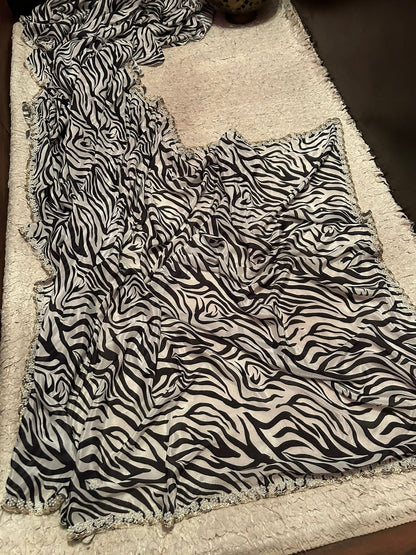 Tigress inspired trendy saree